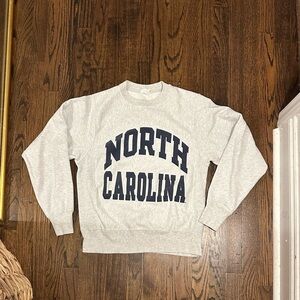 Champion Gray North Carolina Women's Crew Neck Sweater